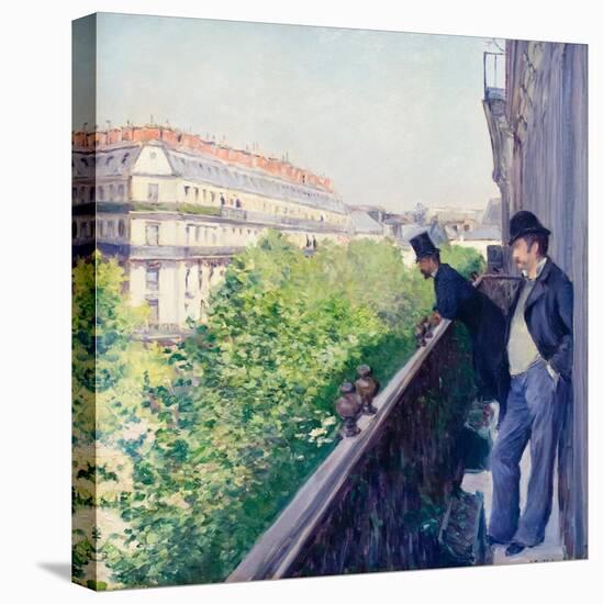 Balcony, Boulevard Haussmann, C. 1880 (Oil on Canvas)-Gustave Caillebotte-Premier Image Canvas