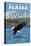 Bald Eagle Diving, Denali National Park, Alaska-Lantern Press-Stretched Canvas