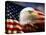 Bald Eagle Head and American Flag-Joseph Sohm-Premier Image Canvas