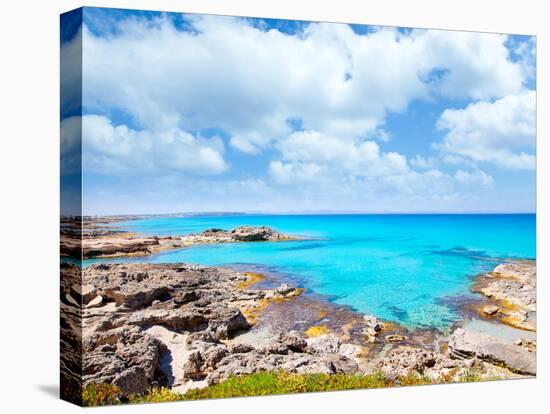 Balearic Formentera Island in Escalo Rocky Beach and Turquoise Sea-Natureworld-Premier Image Canvas