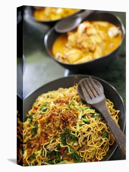 Bali, Ubud, Bowls of Traditional Indonesian Food at a Cookery School in Ubud-Niels Van Gijn-Premier Image Canvas