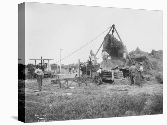 Baling Hay Near Prosser, WA, Circa 1914-B.P. Lawrence-Premier Image Canvas