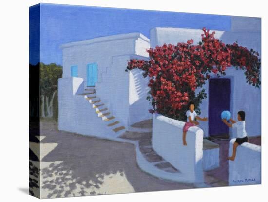 Ball Game, Samos, Greece, 2022 (Oil on Canvas)-Andrew Macara-Premier Image Canvas