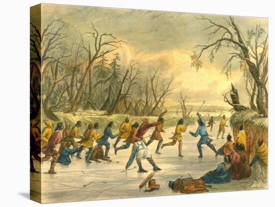 Ball Play on the Ice, 1853-Seth Eastman-Premier Image Canvas