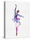 Ballerina Dancing Watercolor 2-Irina March-Stretched Canvas