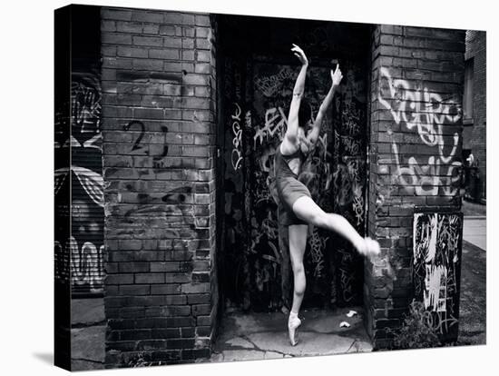 Ballerina In The City-Byron Yu-Stretched Canvas
