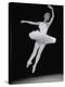 Ballerina Margot Fonteyn in White Costume Leaping into the Air While Dancing Alone on Stage-Gjon Mili-Premier Image Canvas