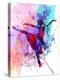 Ballerina's Dance Watercolor 1-Irina March-Stretched Canvas