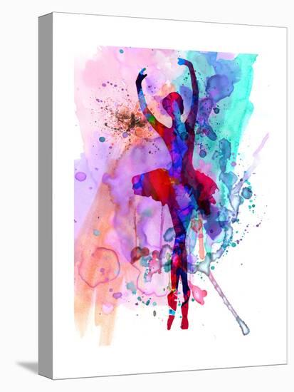 Ballerina's Dance Watercolor 3-Irina March-Stretched Canvas