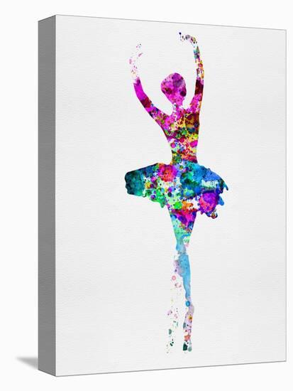 Ballerina Watercolor 1-Irina March-Stretched Canvas