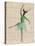 Ballet Deer in Green-Fab Funky-Stretched Canvas
