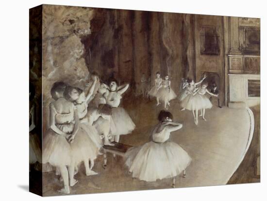 Ballet Rehearsal on Stage, 1874-Edgar Degas-Premier Image Canvas
