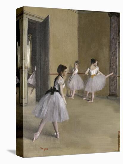 Ballet Room at the Opera in Rue le Peletier, c.1872-Edgar Degas-Premier Image Canvas