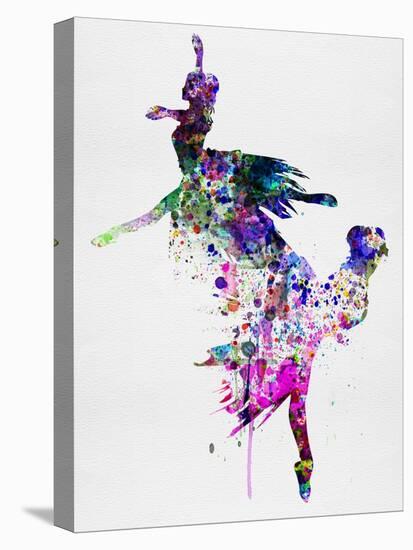 Ballet Watercolor 3-Irina March-Stretched Canvas