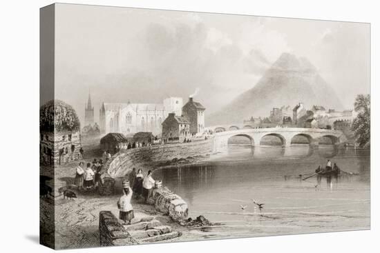 Ballina, County Mayo, from 'scenery and Antiquities of Ireland' by George Virtue, 1860s-William Henry Bartlett-Premier Image Canvas