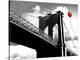 Balloon over Brooklyn Bridge-Masterfunk collective-Stretched Canvas