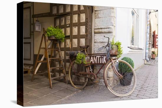 Baltic States, Estonia, Tallinn. Old bicycle.-Emily Wilson-Premier Image Canvas