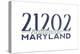 Baltimore, Maryland - 21202 Zip Code (Blue)-Lantern Press-Stretched Canvas