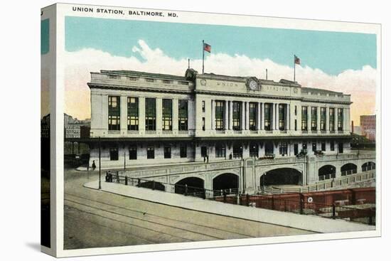 Baltimore, Maryland - Exterior View of Union Station-Lantern Press-Stretched Canvas