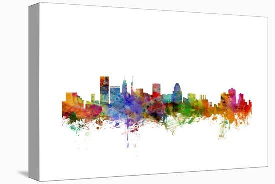 Baltimore Maryland Skyline-Michael Tompsett-Stretched Canvas