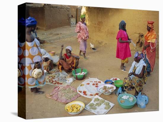 Bambara Women in the Market, Segoukoro, Segou, Mali, Africa-Bruno Morandi-Premier Image Canvas
