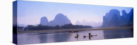 Bamboo Raft On The Li River, Yangshuo, Guangxi, China-Keren Su-Premier Image Canvas