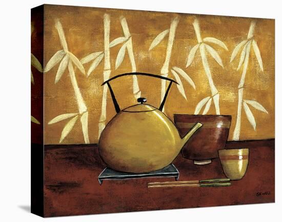 Bamboo Tea Room I-Krista Sewell-Stretched Canvas