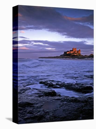 Bamburgh Castle at Dusk, Northumberland, England-Gary Cook-Premier Image Canvas