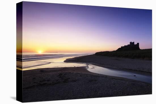 Bamburgh Castle at Sunrise, Bamburgh, Northumberland, England, United Kingdom, Europe-Markus Lange-Premier Image Canvas