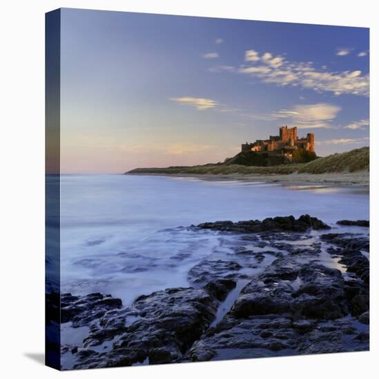 Bamburgh Castle Bathed in Warm Evening Light, Bamburgh, Northumberland, England, United Kingdom-Lee Frost-Premier Image Canvas