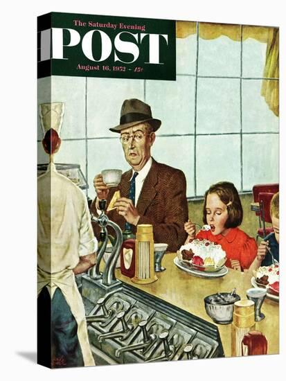 "Banana Split" Saturday Evening Post Cover, August 16, 1952-Amos Sewell-Premier Image Canvas