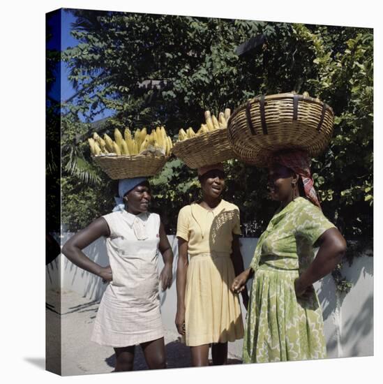 Banana Vendors, Kingston, Jamaica-null-Premier Image Canvas