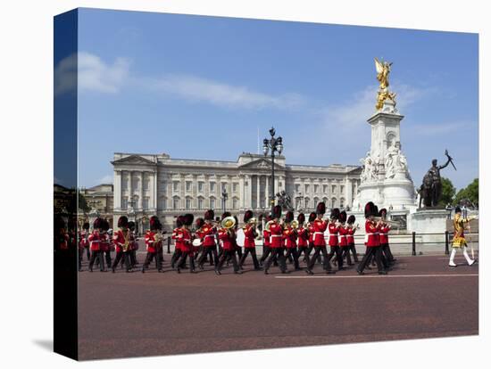 Band of the Coldstream Guards Marching Past Buckingham Palace During the Rehearsal for Trooping the-Stuart Black-Premier Image Canvas