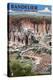 Bandelier National Monument, New Mexico - Tyuonyi Aerial View-Lantern Press-Stretched Canvas