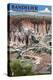 Bandelier National Monument, New Mexico - Tyuonyi Aerial View-Lantern Press-Stretched Canvas