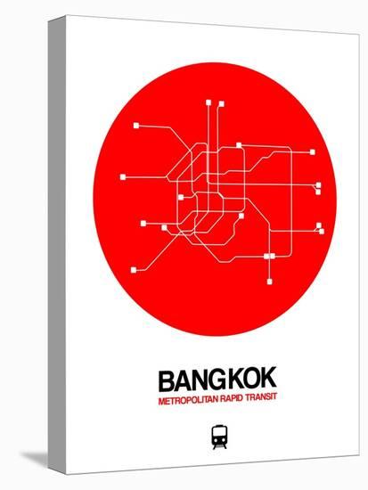 Bangkok Red Subway Map-NaxArt-Stretched Canvas