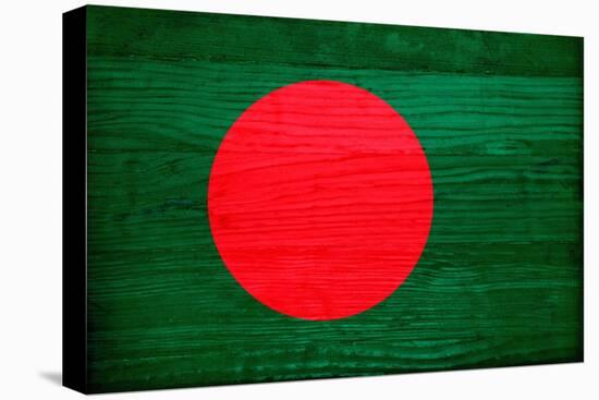 Bangladesh Flag Design with Wood Patterning - Flags of the World Series-Philippe Hugonnard-Stretched Canvas