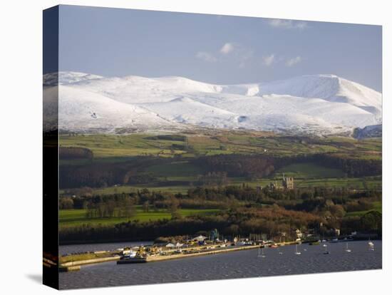 Bangor Port and Penrhyn Castle, Menai Bridge, Anglesey, North Wales, UK-Pearl Bucknall-Premier Image Canvas