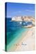 Banje beach, Old Port and Dubrovnik Old Town, Dubrovnik, Dalmatian Coast, Croatia, Europe-Neale Clark-Premier Image Canvas