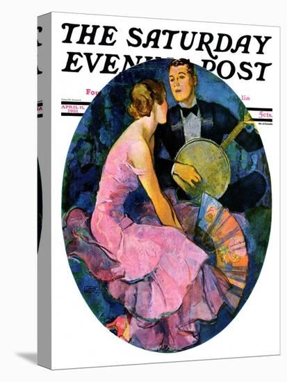 "Banjo Serenade," Saturday Evening Post Cover, April 11, 1931-John LaGatta-Premier Image Canvas