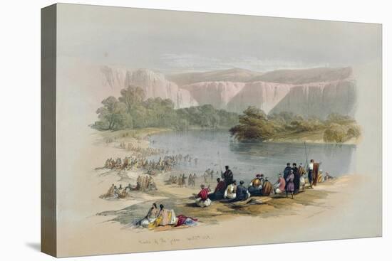 Banks of the Jordan, 1839, Plate 48 from Volume II of The Holy Land, Engraved by Louis Haghe-David Roberts-Premier Image Canvas