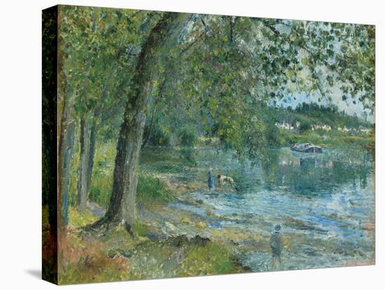 Banks of the Oise at Auvers-Sur Oise; Bords De L'Oise a Auvers-Sur-Oise, 1878-Camille Pissarro-Premier Image Canvas