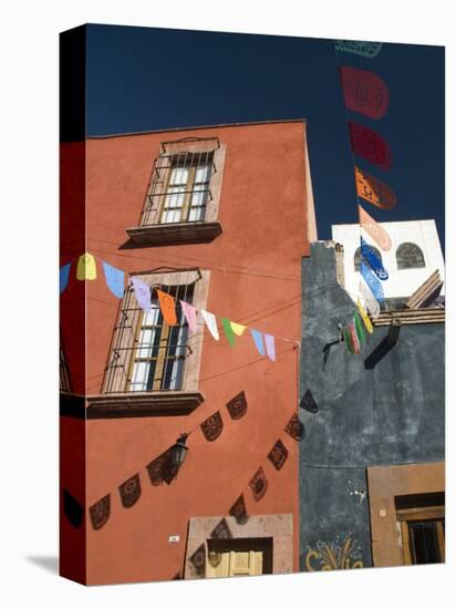 Banners in Street, San Miguel De Allende, Mexico-Nancy Rotenberg-Premier Image Canvas