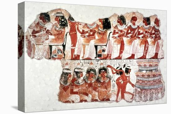 Banquet Scene, Wall Painting, Tomb of Nebamun, Thebes, 18th Dynasty. Artist: Unknown-Unknown-Premier Image Canvas