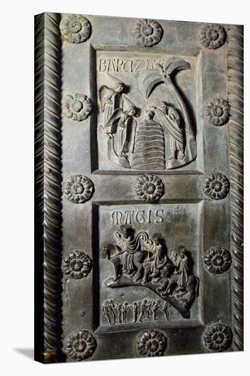 Baptism of Christ and Ride of Magi with Original Sin, Bronze Panels from St Ranieri's Door, Ca 1180-Bonanno Pisano-Premier Image Canvas