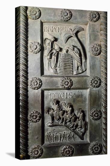 Baptism of Christ and Ride of Magi with Original Sin, Bronze Panels from St Ranieri's Door, Ca 1180-Bonanno Pisano-Premier Image Canvas