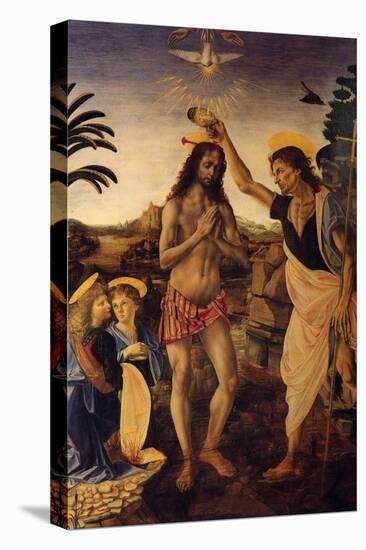 Baptism of Christ-Andrea del Verrocchio-Stretched Canvas