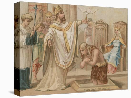 Baptism of Clovis I, King of the Franks, Christmas Day 496-null-Premier Image Canvas