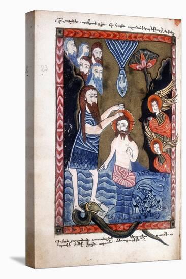 Baptism of Jesus by John the Baptist, from Armenian Evangelistery-null-Premier Image Canvas