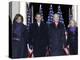 Barack Obama and the Joe Biden, Along with Their Wives, are Introduced at the War Memorial Plaza-null-Premier Image Canvas